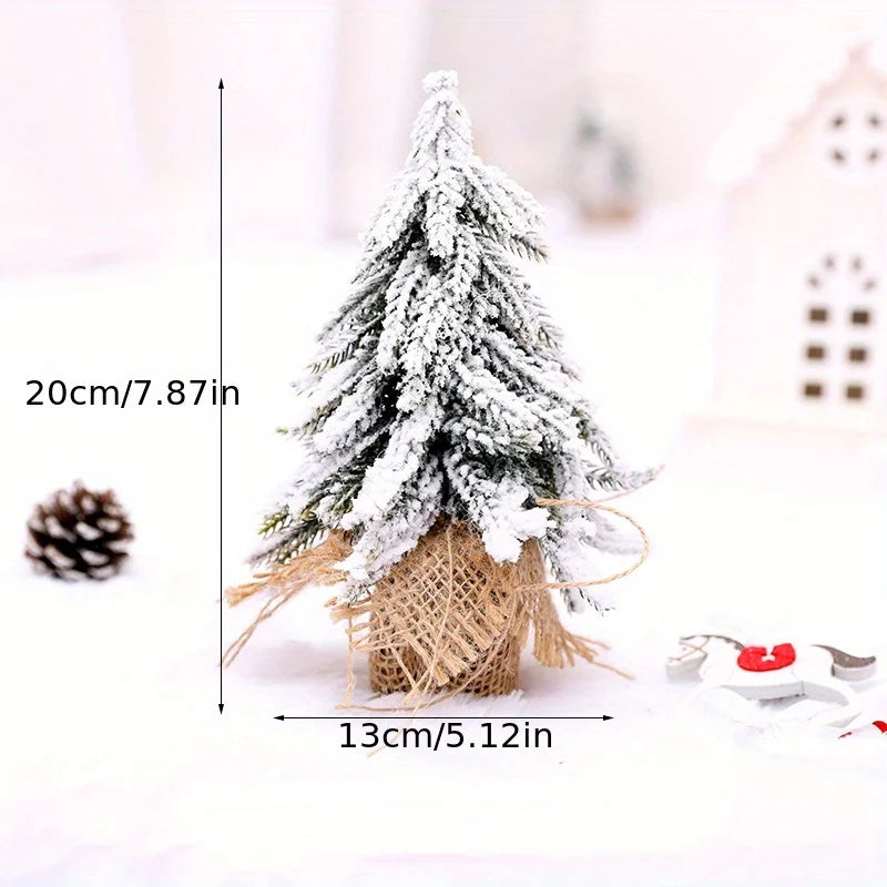 Christmas Creative Mini Snow Fir Small Christmas Tree Christmas Tree Decorations Restaurant Bar Interior Decoration Supplies