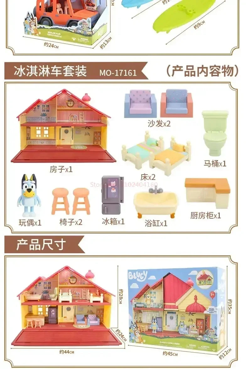 Muse Moose Bluey Famille Jouet Bluey Et Amis Bingo Bandit Poupée Ornements De Poupée Cadeau D'anniversaire Pour Enfants Jouet Maison De Jeu Ornements