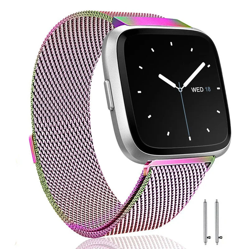 Metal Loop Strap For Fitbit Versa 2 Lite Sense Band Wrist Replacement Magnetic Bracelet For fit bit versa 3 4 blaze Watchband