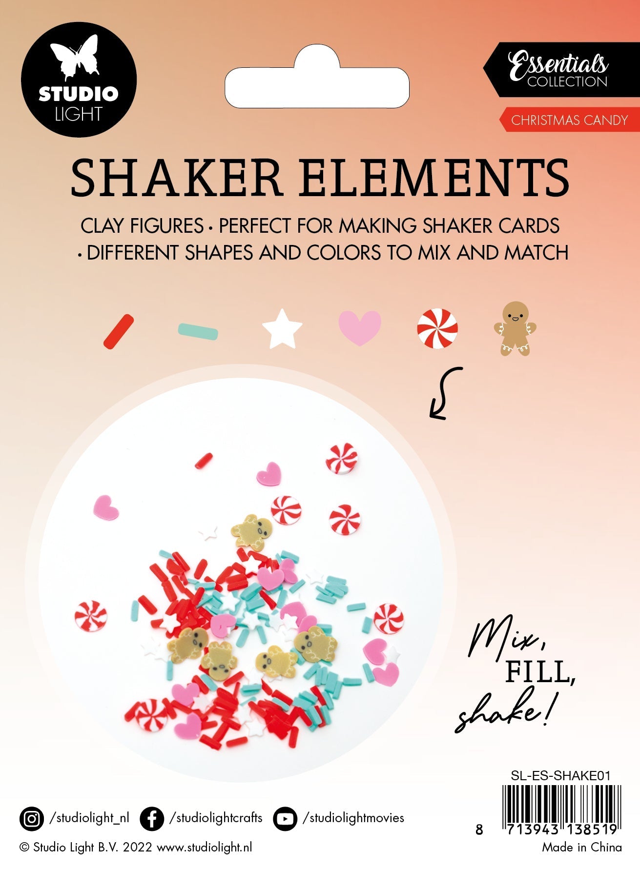 SL Shaker Elements Bonbons de Noël Essentiels 151x111x1mm 6 pièces n°01
