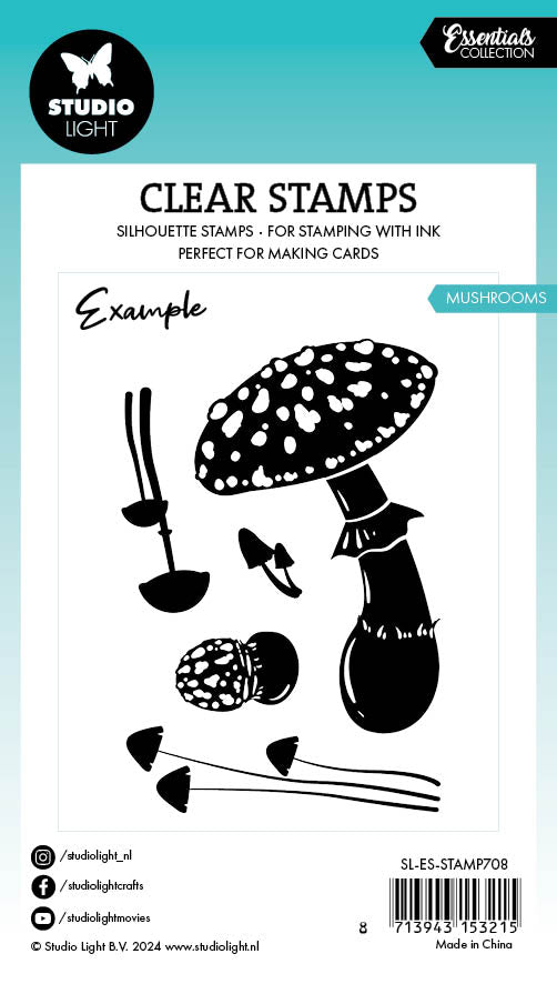 SL Tampon transparent Champignons Essentiels 5 pièces