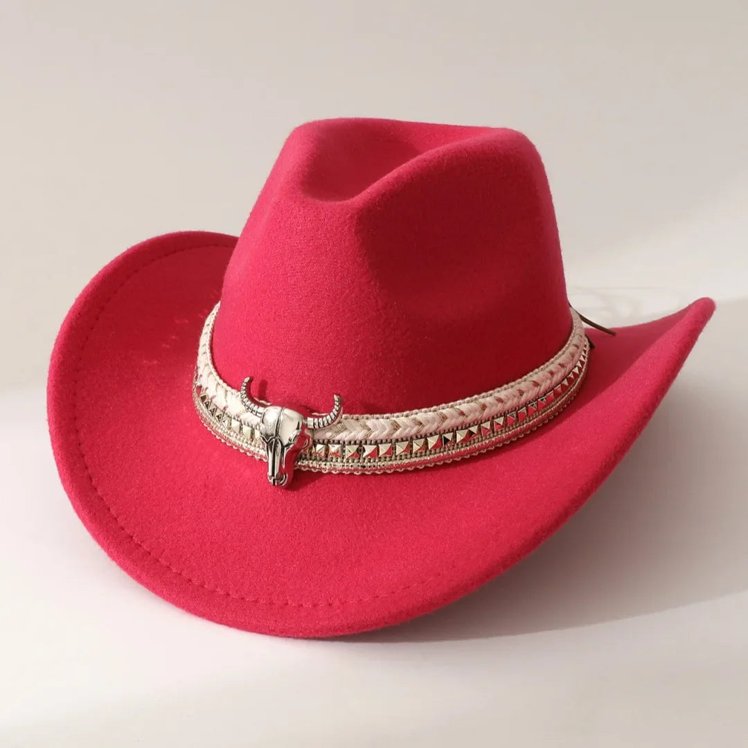 New Western Style Cowboy Hat, Ethnic Style Rolled Edge Hat, Sun Hat, Jazz Hat, Outdoor Travel Hat Cow Print Cowboy Hat