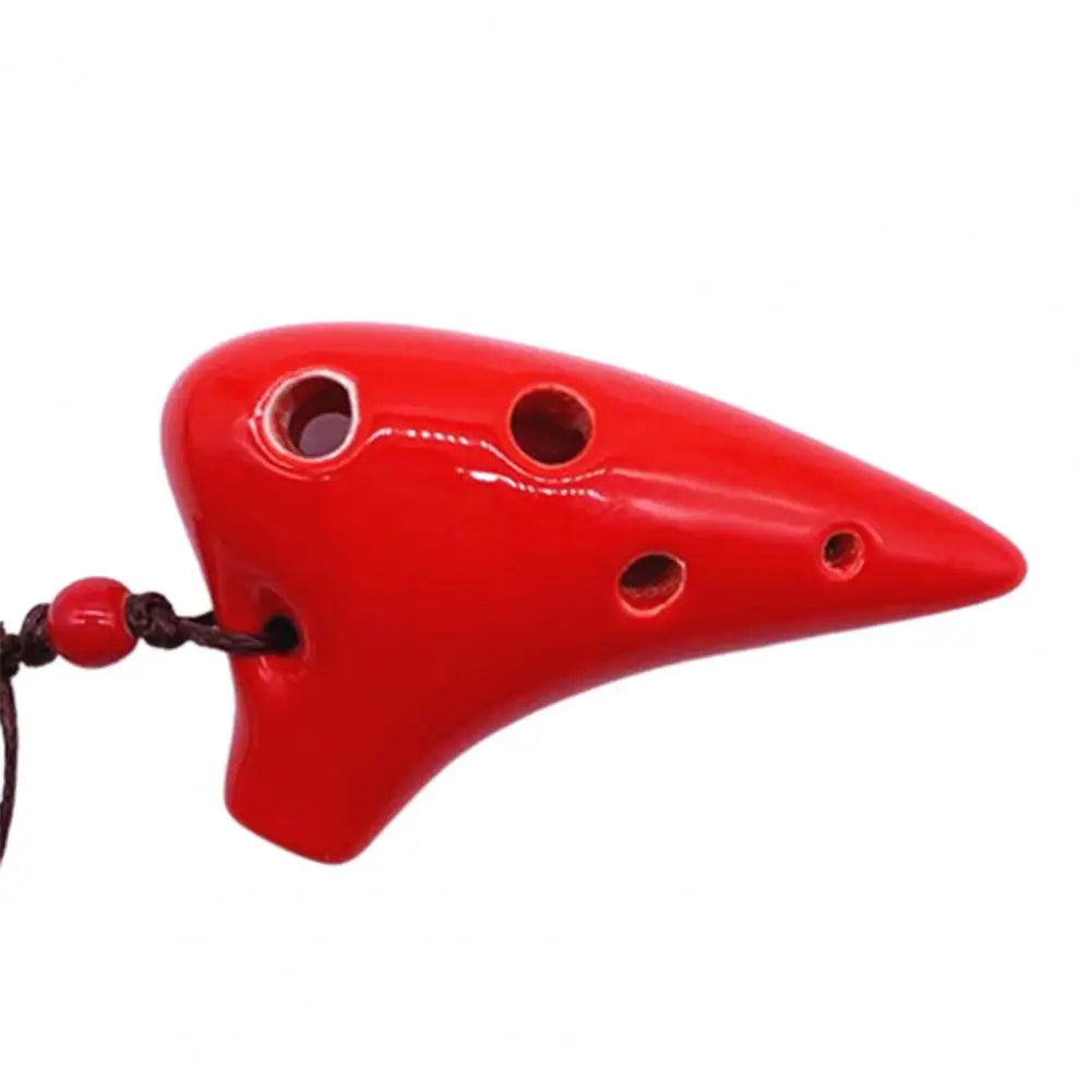 Mini Ocarina traditionnel en céramique colorée pour démarreur, musique Mayor, intérieur 6 trous