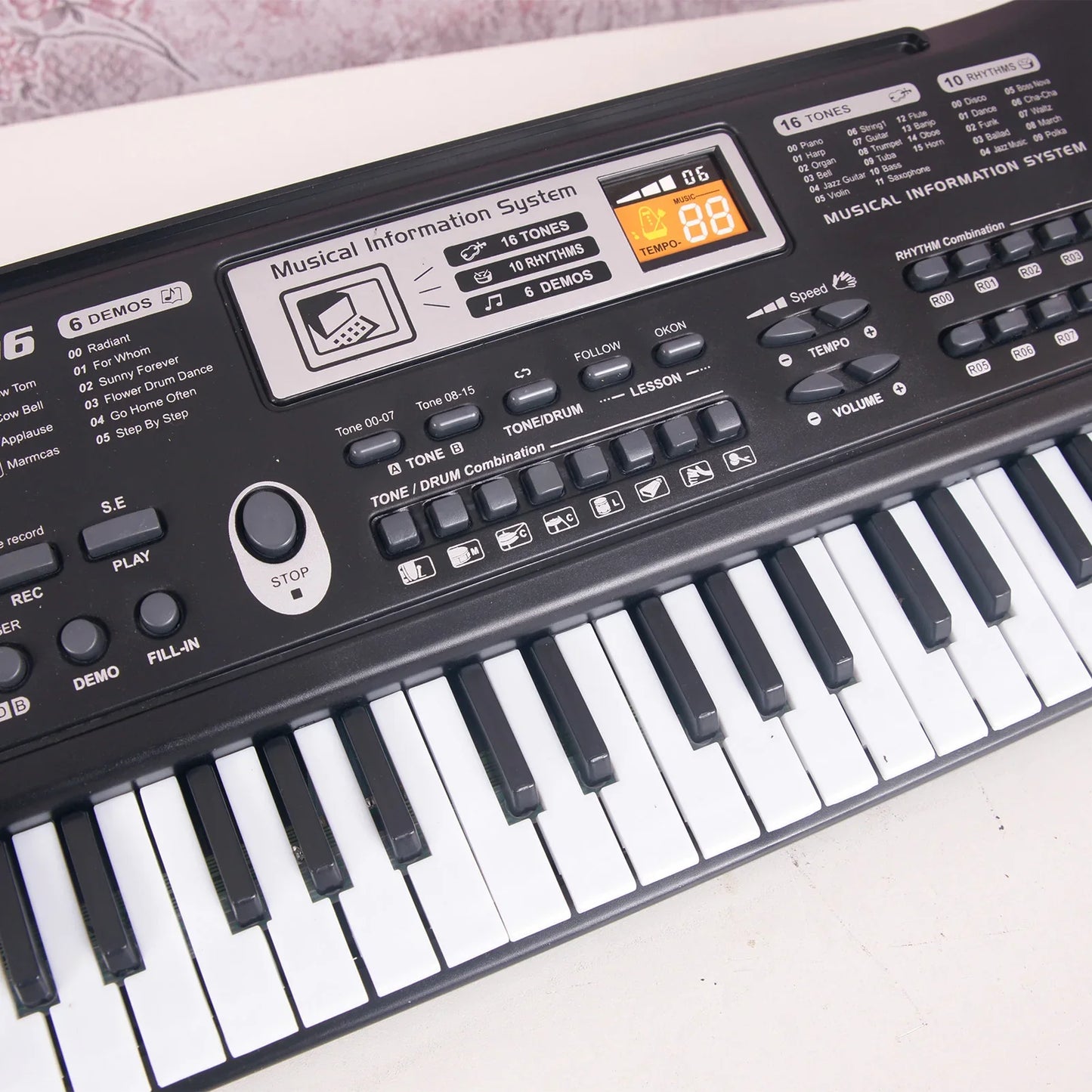 61 touches noir musique numérique clavier électronique Piano électrique enfants Instrument de musique