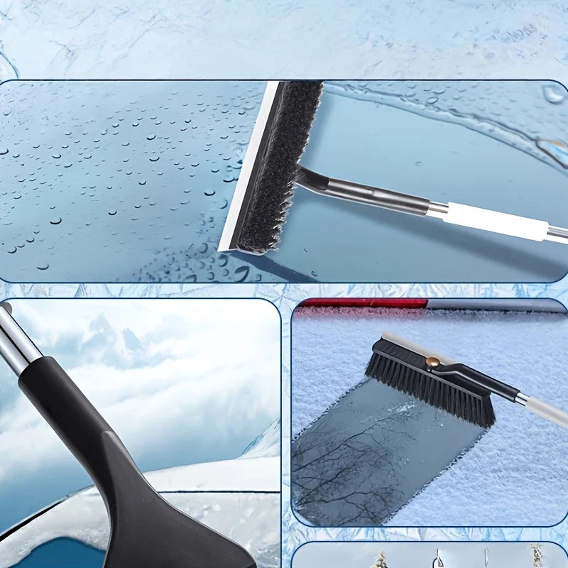 Grattoir à glace pour pare-brise de voiture, brise-glace, nettoyage rapide, brosse en verre, dissolvant de neige, outil de nettoyage de vitres automobiles, pelle à neige d'hiver