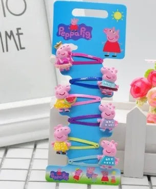 Épingles à cheveux Peppa Pig Corde à cheveux Enfants Kawaii Peppa Pig George Épingles à cheveux Corde à cheveux Pince Bb Filles Accessoires Peppa Pig Étudiants