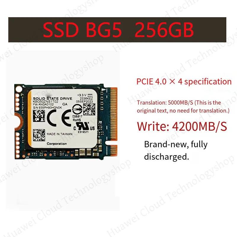 Compatible avec les disques à semi-conducteurs Toshiba GigaMedia BG4 128G 256G 512G 2230 pour ordinateurs portables et ordinateurs de bureau Dell neufs et originaux