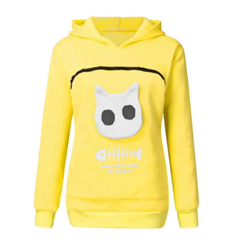 Hoodie Sweatshirt Cat Lovers Hoodie Kangaroo Dog Pet Paw Pullovers Cuddle Pouch Sweatshirt Pocket Animal Ear Hooded Dropshipping