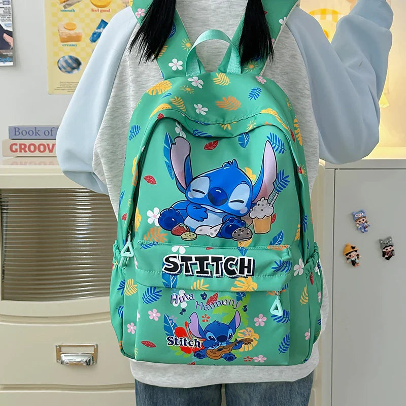 Stitch Print Backpack, Large Capacity SchoolBag, Ideal for Daily & Travel Essentials, Gift Bag, School Backpack, Travel Daypack