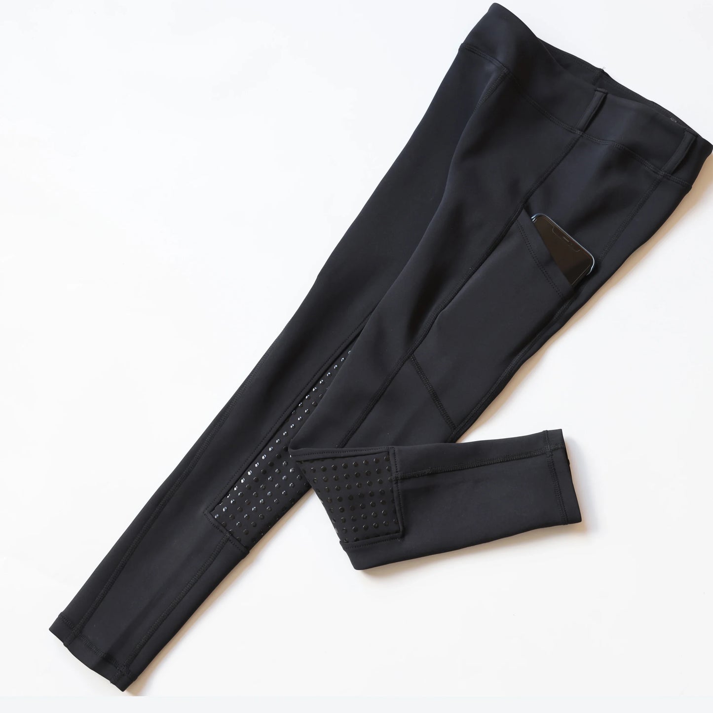 Spring and Autumn Thickened Children's Equestrian Pants Elastic Full Silicone Horse Riding Pants Brushed Base Skin-friendly Soft