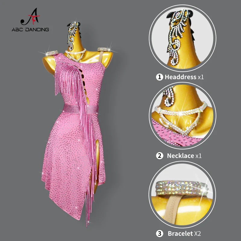 Robes de soirée pour femmes, vêtements de danse latine, Costume de danse Sexy, jupe de bal, Costume de sport sur scène pour filles, nouvelle collection 2026