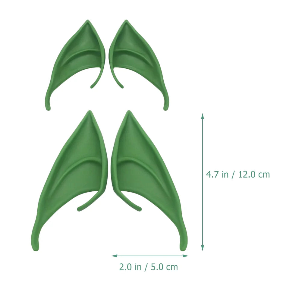 Costume Latex Elf Ears Costumes Masquerade Fairy Halloween Green Emulsion Apparel