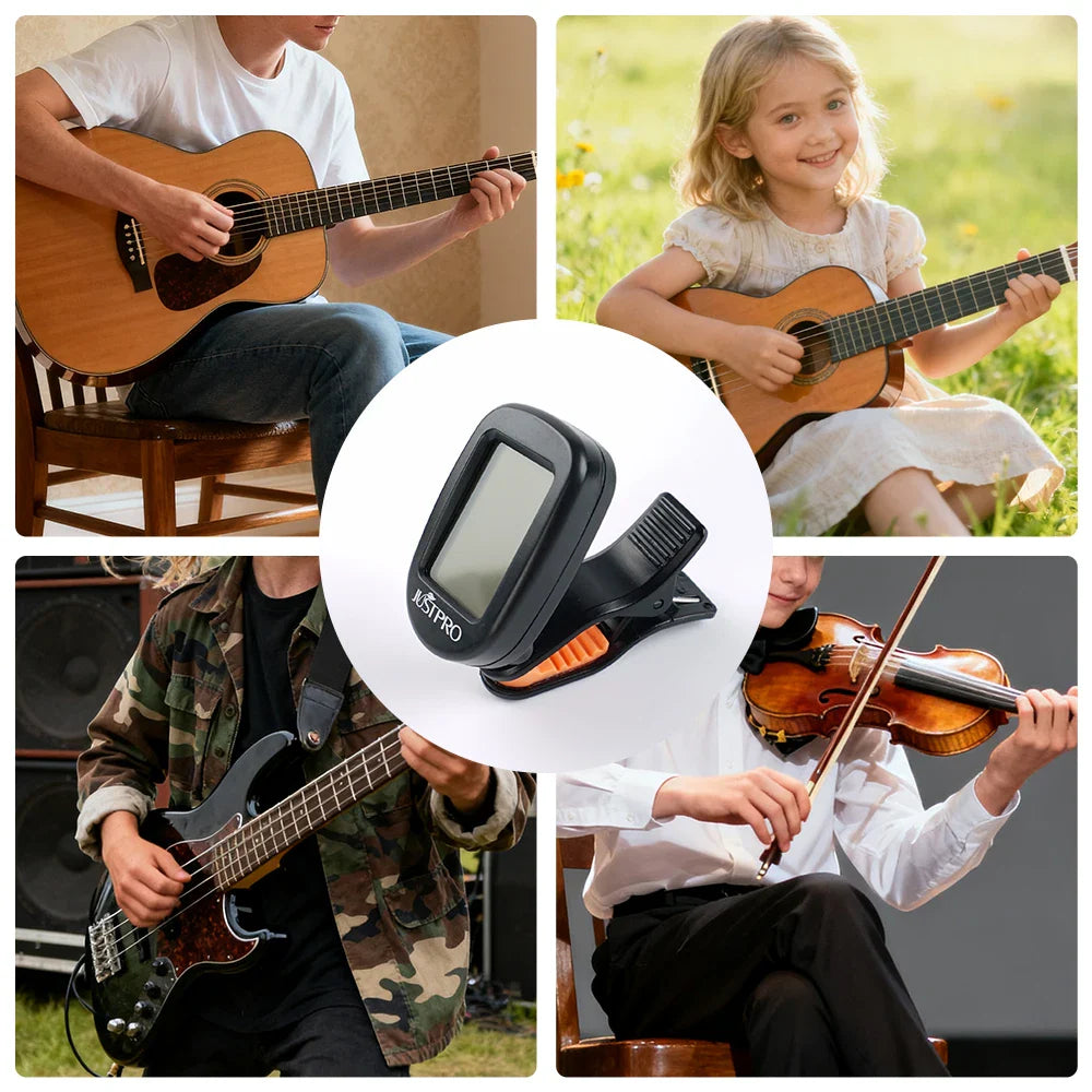 Accordeur de guitare rotatif, accessoires de guitare à clipser pour guitare basse, ukulélé, violon, mandoline, Banjo