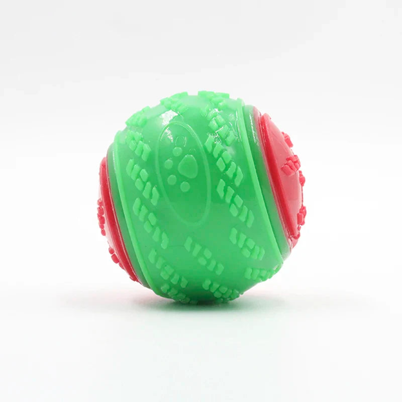 Interactive dog toys, soft TPR pet tooth cleaning toys, bite resistance, squeaky ball