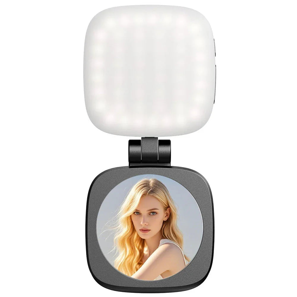 Magnetic Phone Selfie Light Mobile Phone Fill Light Pocket Light Folding LED Phone Fill Light for Video Recording Conference