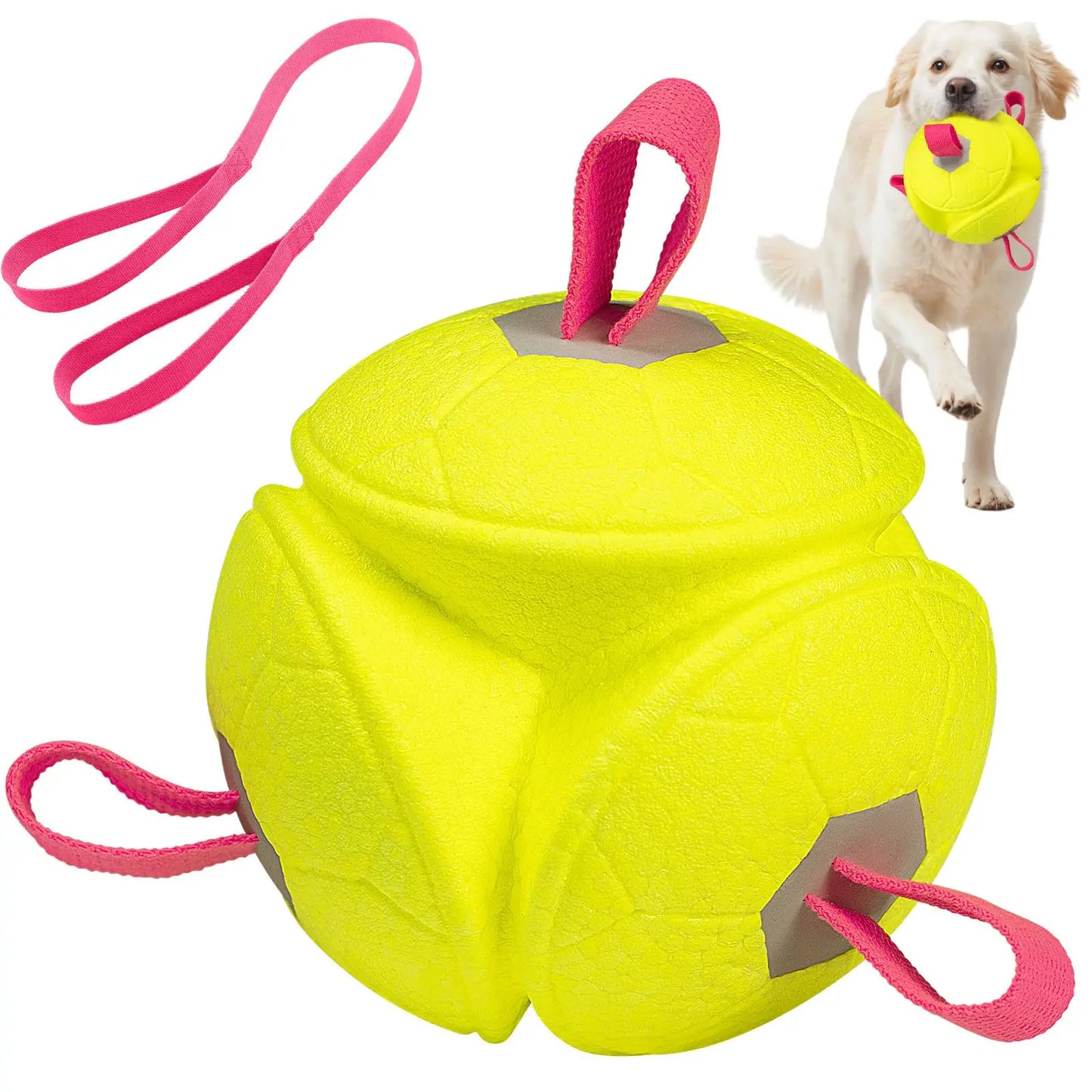 Jouet pour chien - Flotte dans l'eau - Idéal pour le jeu interactif - Fabriqué en mousse durable - Convient aux grands chiens - Grande taille - 15 cm de diamètre - 1 pièce