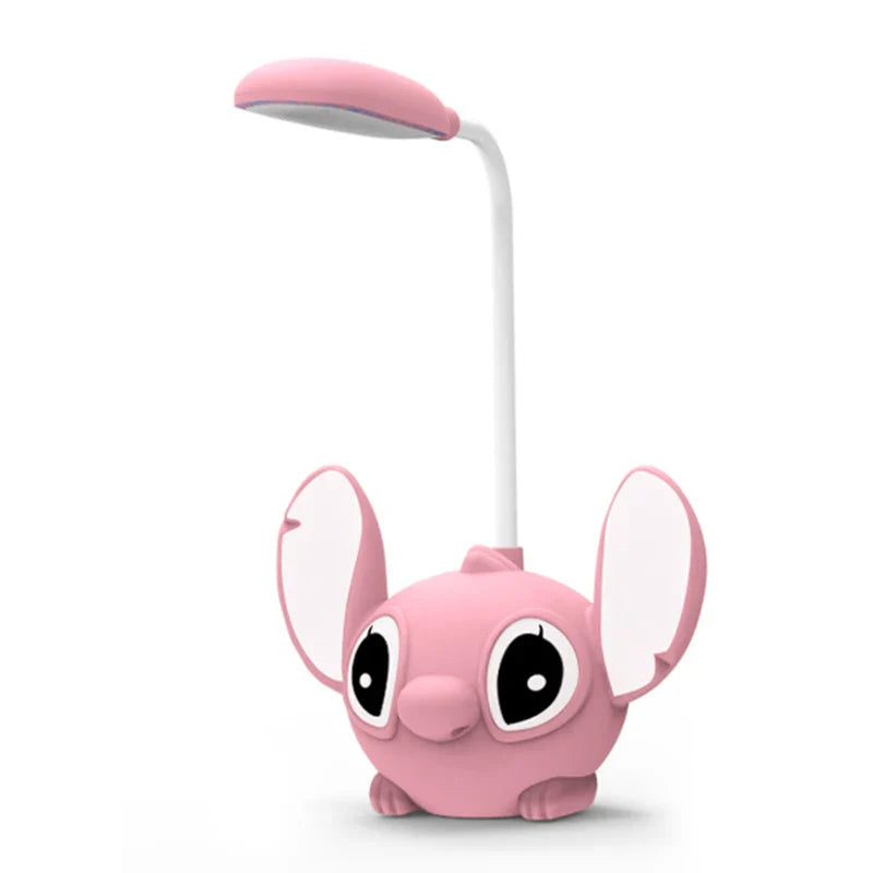 Lampe de bureau Led Lilo & Stitch, avec taille-crayon, pliable, mignonne, veilleuse de bureau, Recharge Usb, cadeau