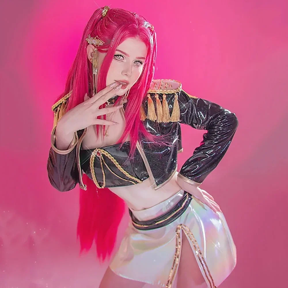 2025 Halloween cheveux synthétiques chasseurs de démons Costume Mira perruque Cosplay perruque Anime perruques cheveux longs