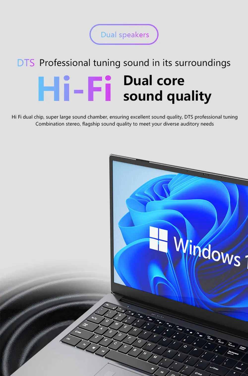 BOLUNSHUAI Laptop 15.6" Intel Processor N95 or i7 Notebook 16GB RAM 1TB SSD Cheap Computer FULL HD Resolution Office Study PC
