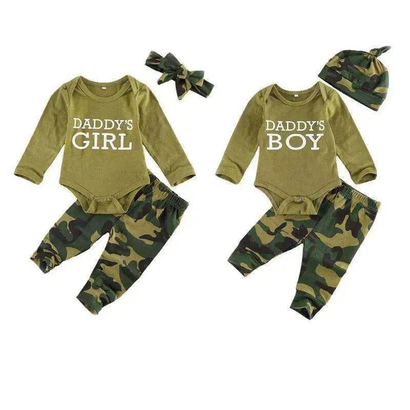 Set Letter Camouflage Printed Children Set