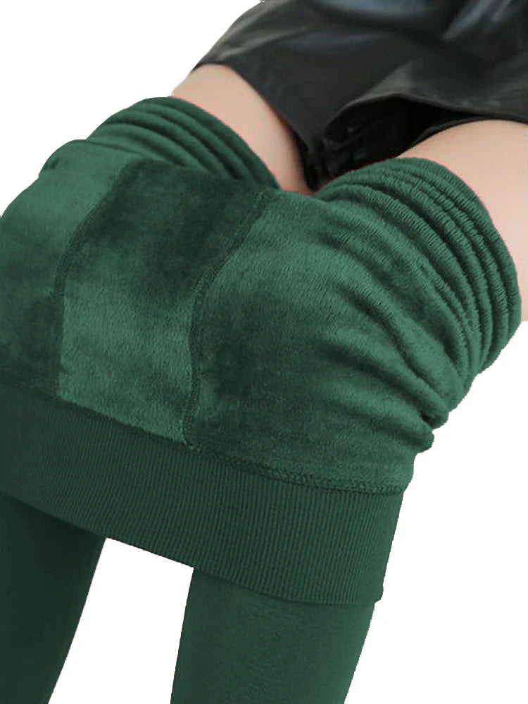 Leggings d'hiver tricot velours Legging décontracté nouveau haute élastique épaissir dame chaud noir pantalon pantalon slim pour femmes Leggings