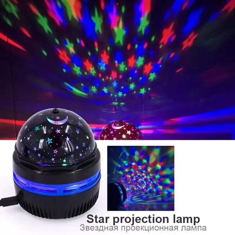 LED ciel étoilé veilleuses USB projecteur lampe boule magique lune étoile lumières de noël maison chambre atmosphère décorations