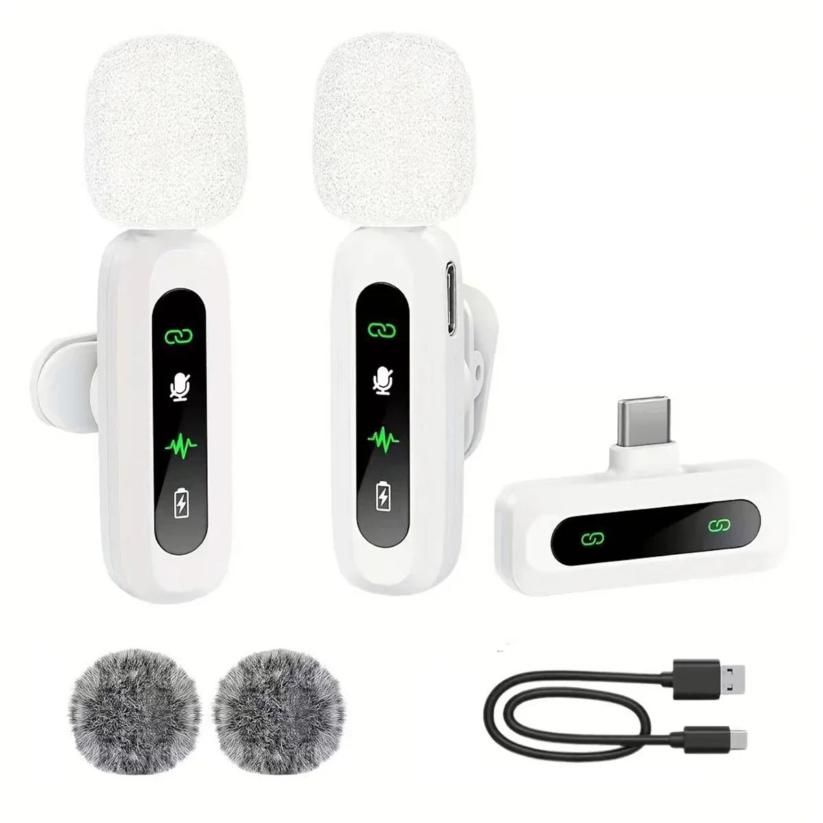 Microphone cravate sans fil pour iPhone, Android, PC : enregistrement audio-vidéo, suppression du bruit, micros cravates pour TikTok en direct, YouTube