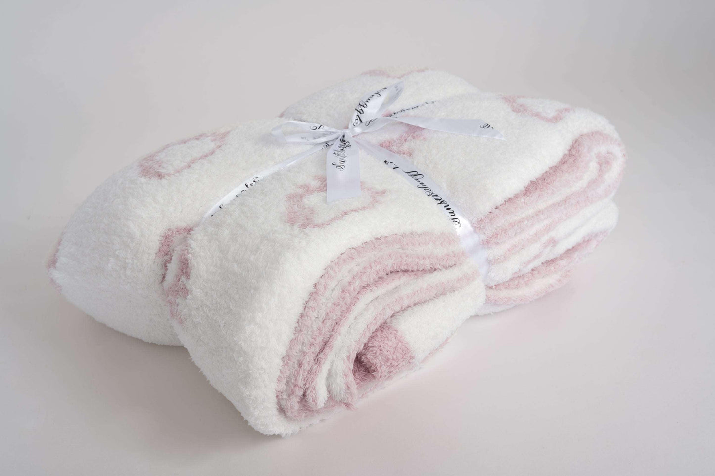 Couverture polaire Rose et Blanche Milkshake Fraise