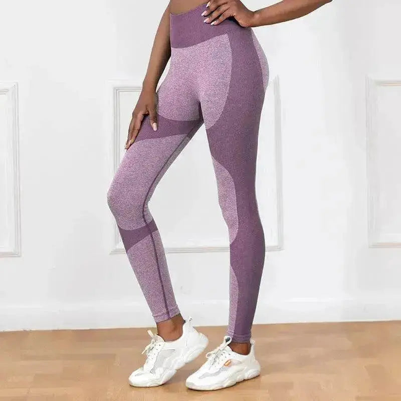 Pantalon de yoga imprimé rayé Taille haute Legging sans couture extensible Remonte-fesses Séchage rapide Course Sport Fitness Pantalon Vêtements pour femmes