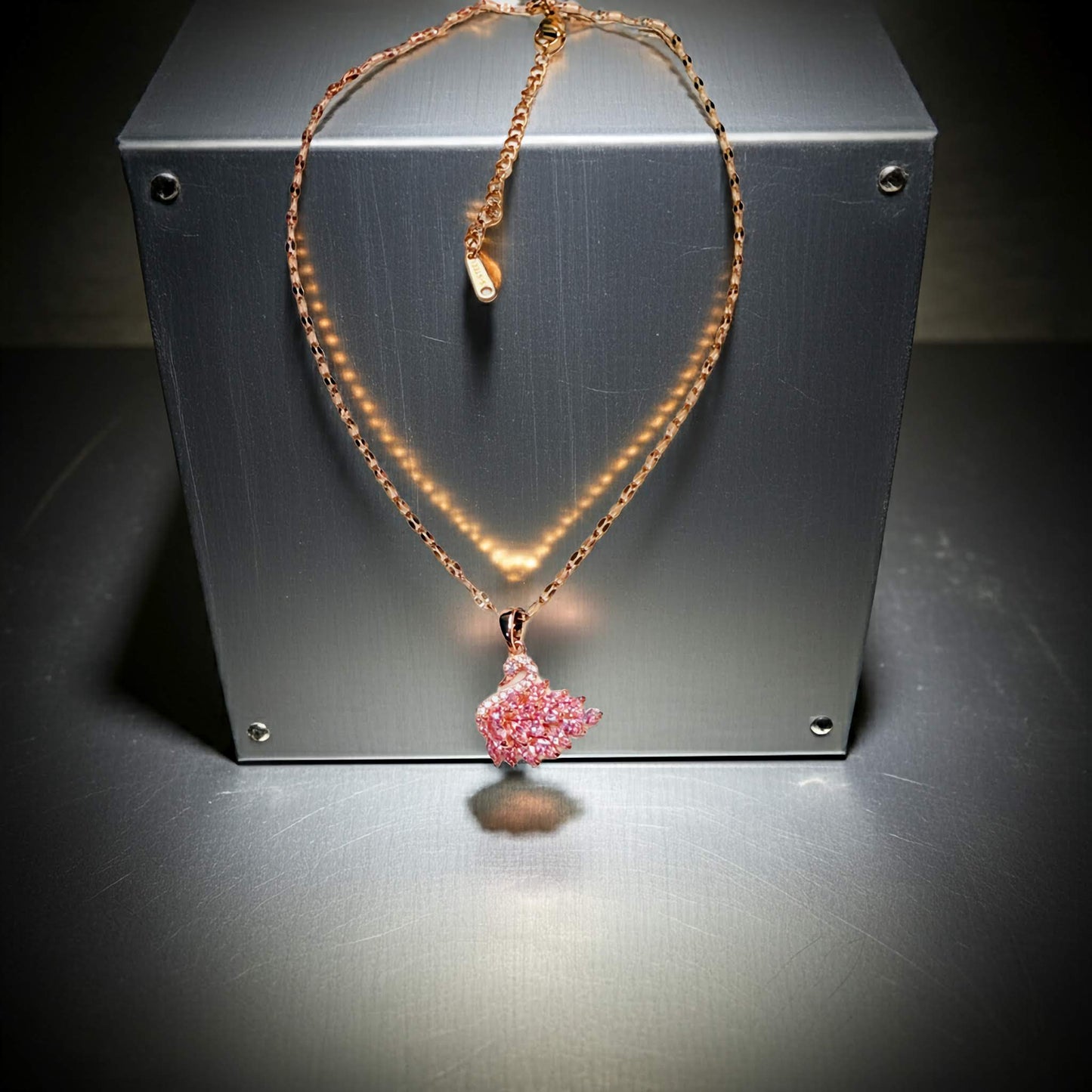 Swan Necklace Pendant & Ear Studs