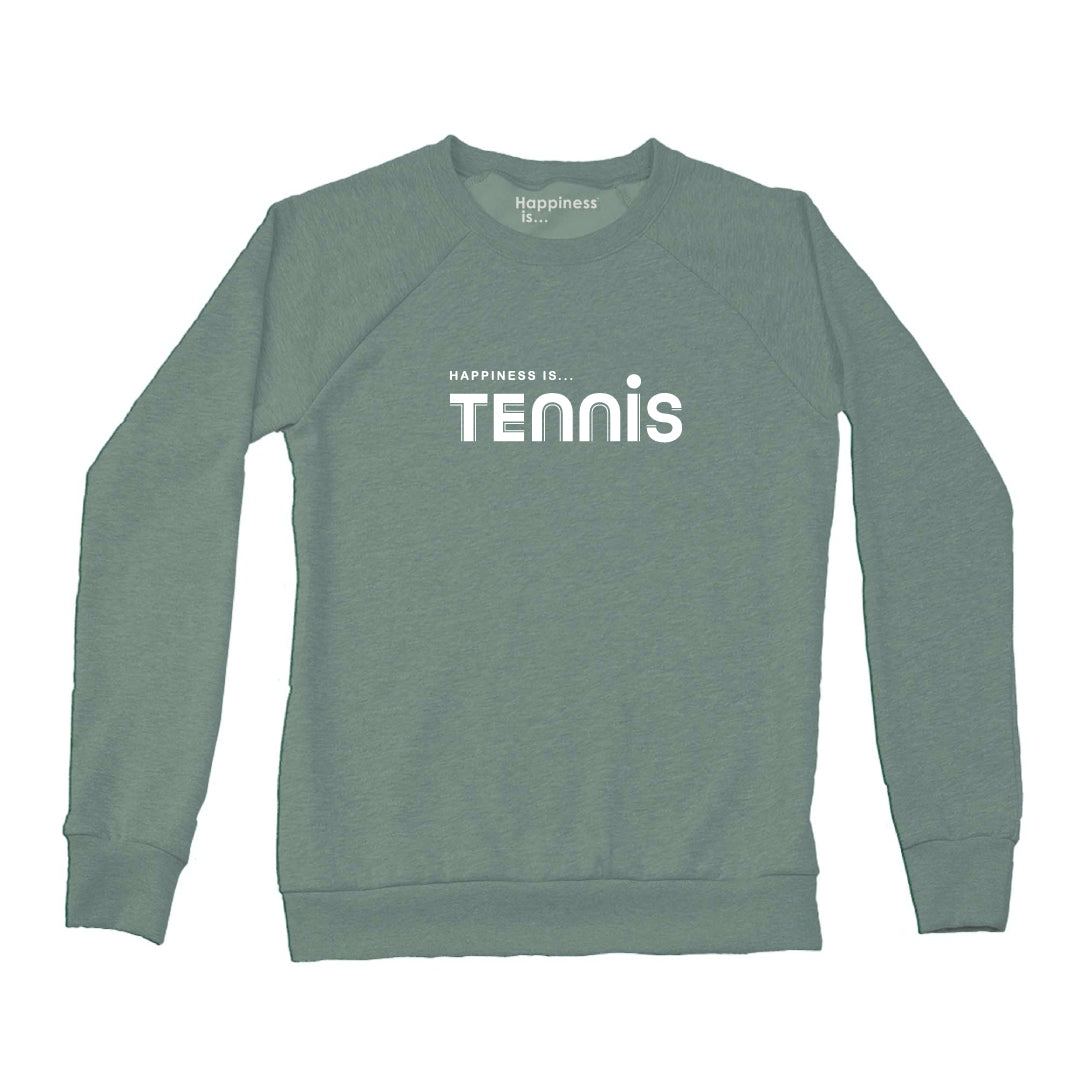 Sweat-shirt d'équipage de tennis pour femme, Sauge