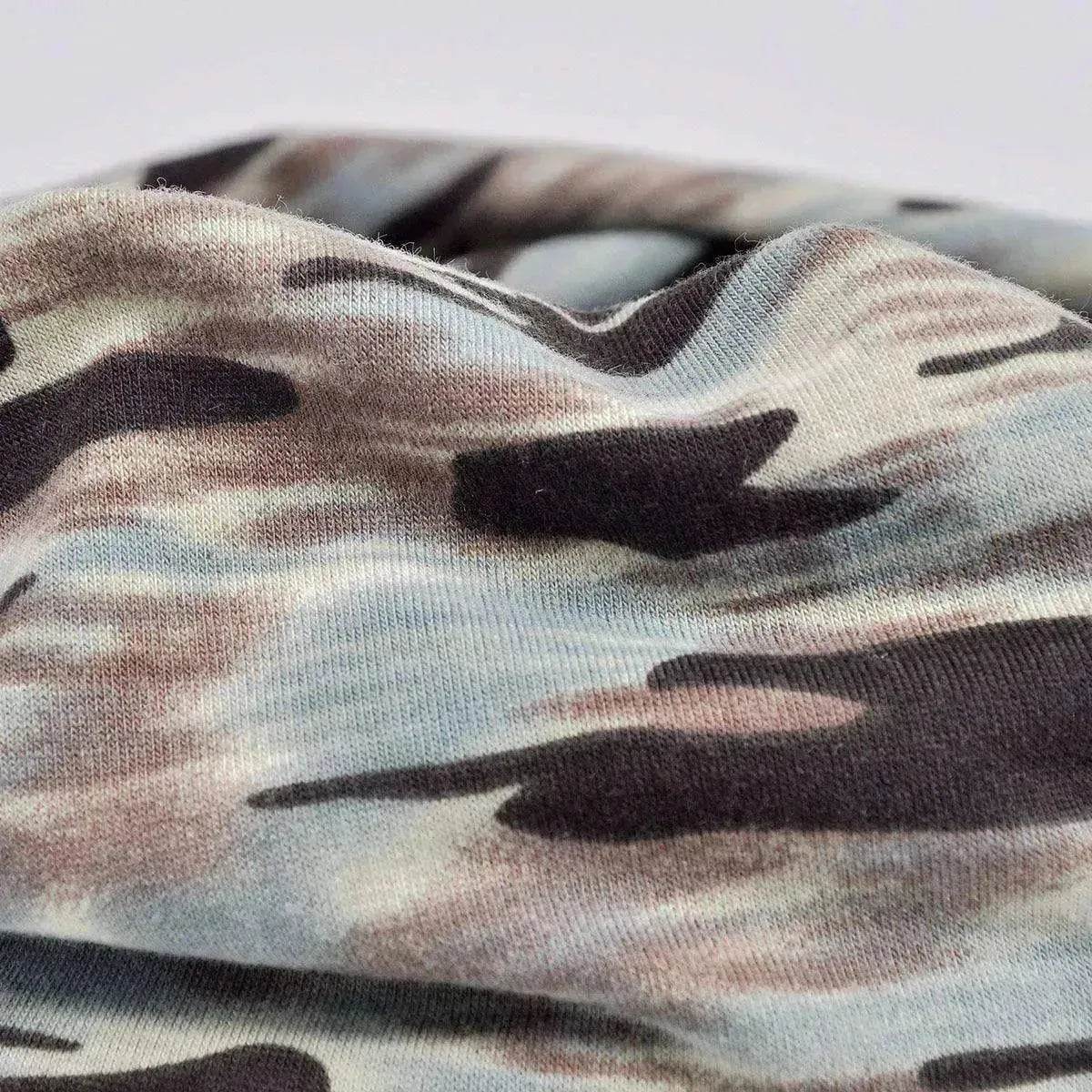 Unisex Camouflage Beanies Flexible Turban Ring Scarf Hedging Hats