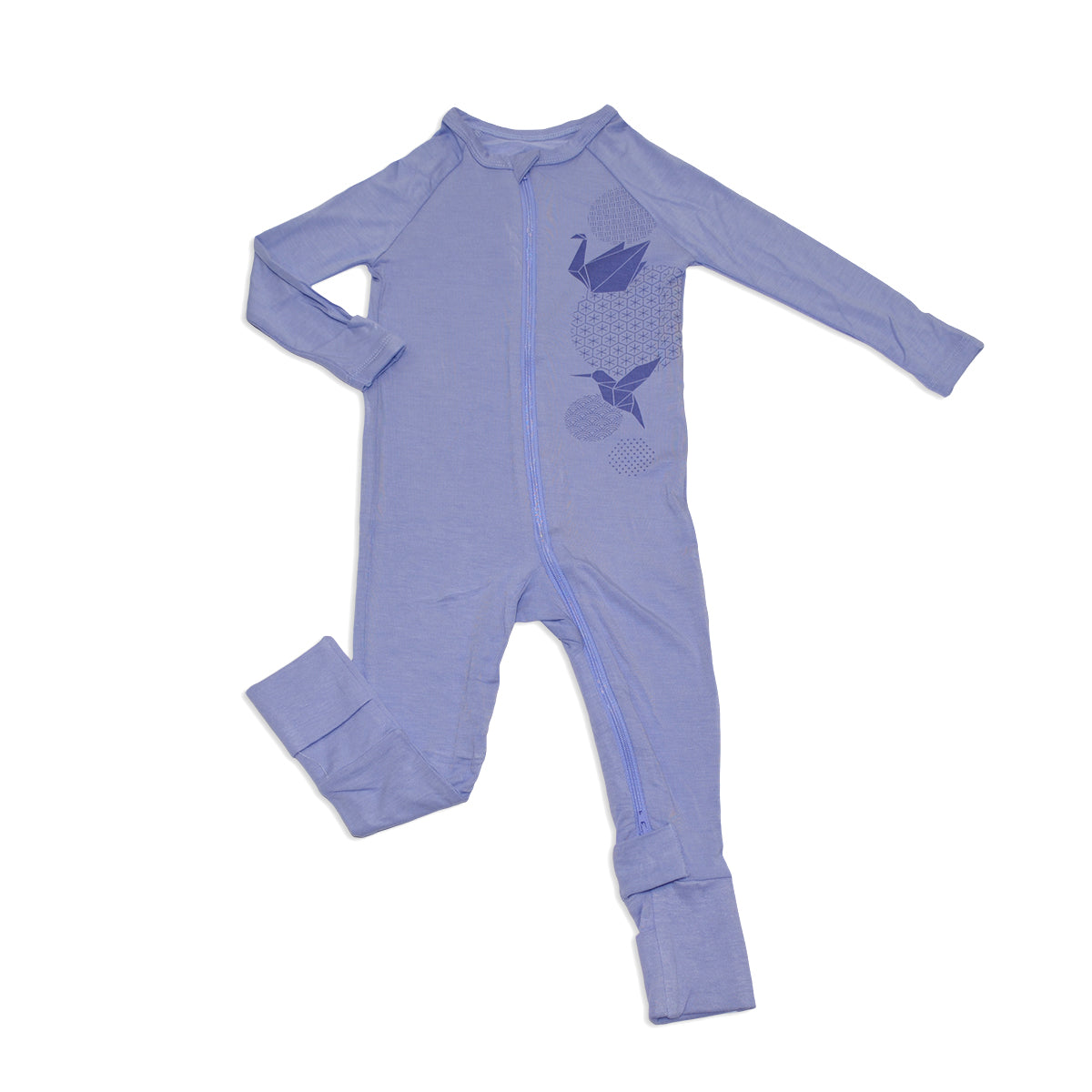 Grenouillère zippée bidirectionnelle en bambou avec poignets retroussables (Œuf de Pâques)