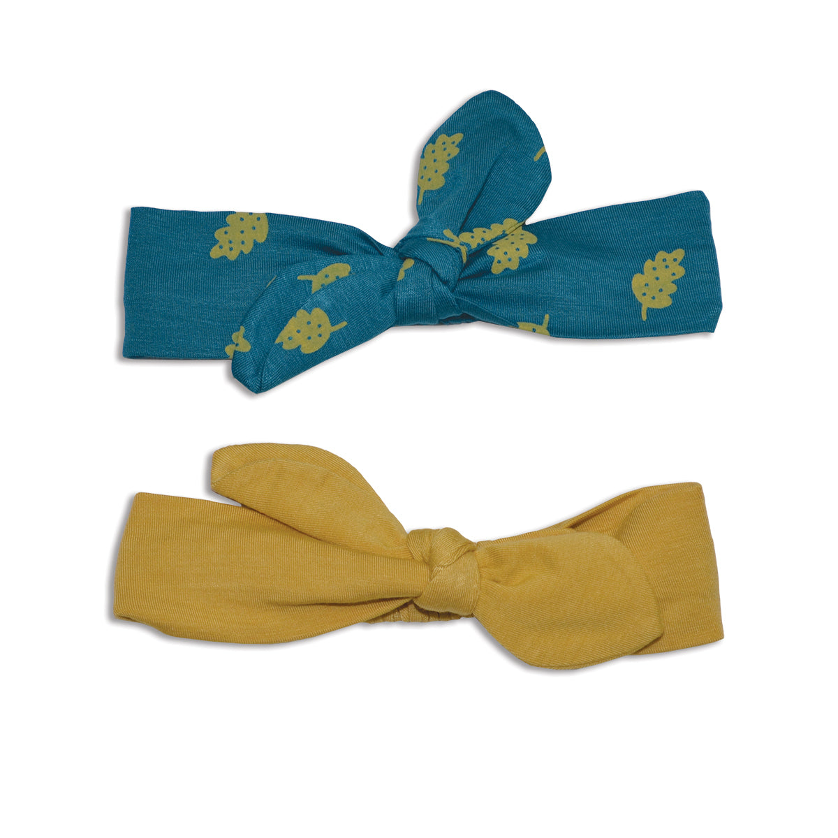 Lot de 2 bandeaux en bambou (imprimé feuilles à pois/feuilles d'automne)