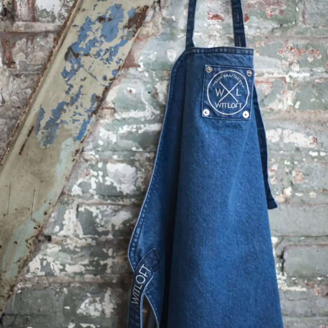WITLOFT - Tablier Denim Longueur Moyenne - Bleu Clair