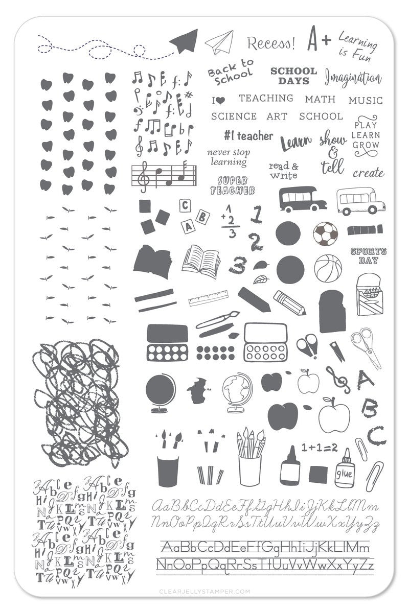 Clear Jelly Stamper - Back to School - Scholastic