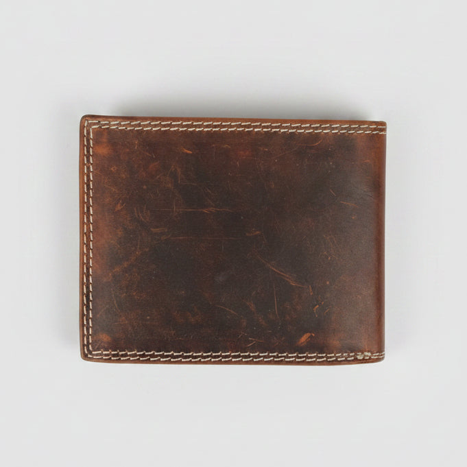Portefeuille en cuir gaufré de bœuf pour homme