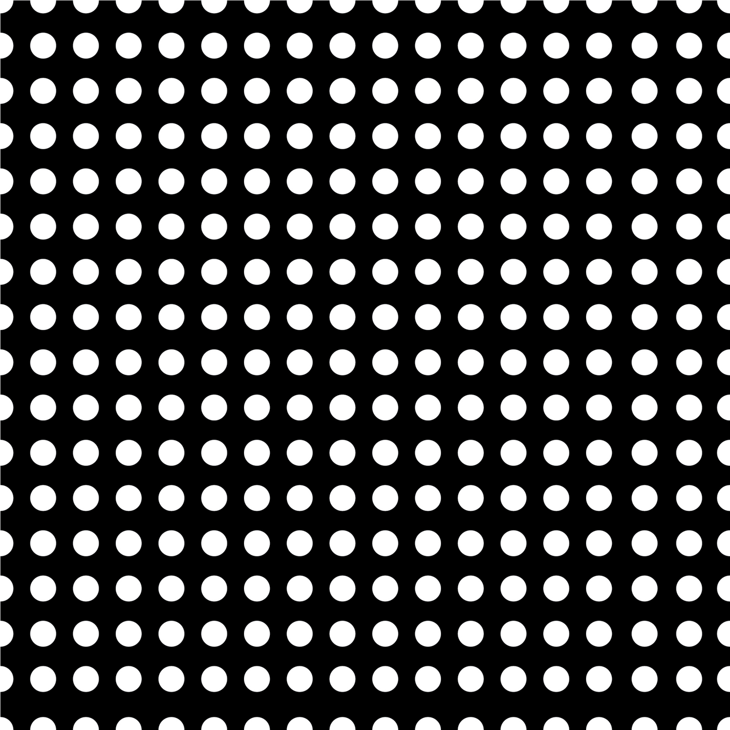 Craft HTV White Polka Dots Black Background Pattern