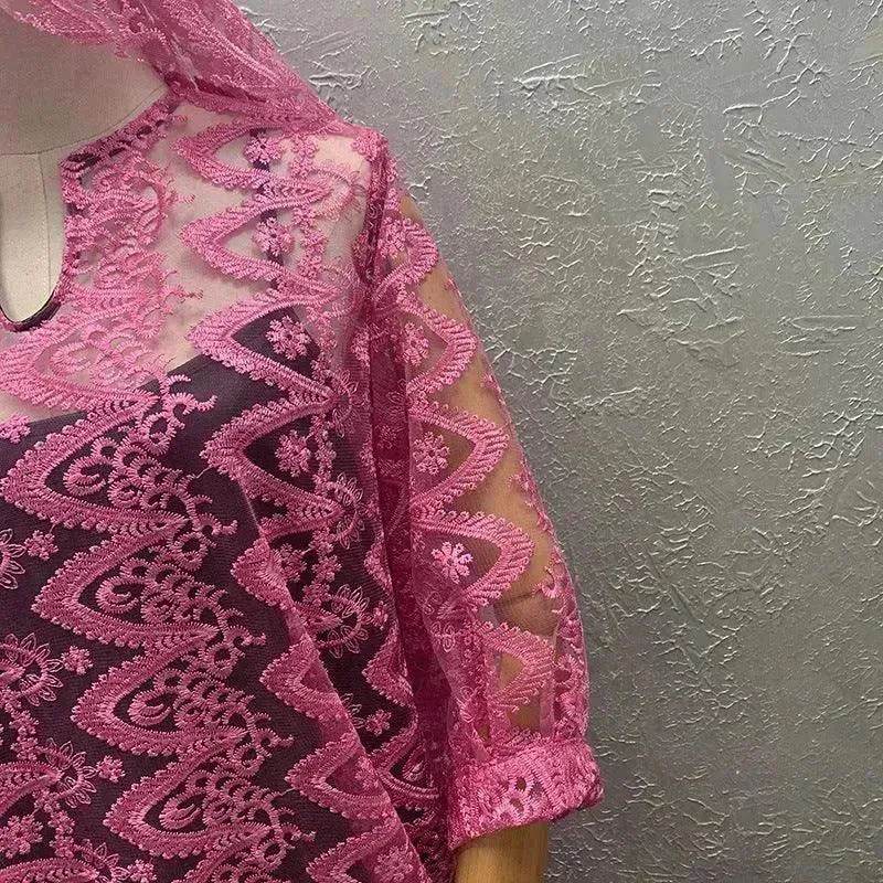 Women's Arab Style Loose Lace Long Dress