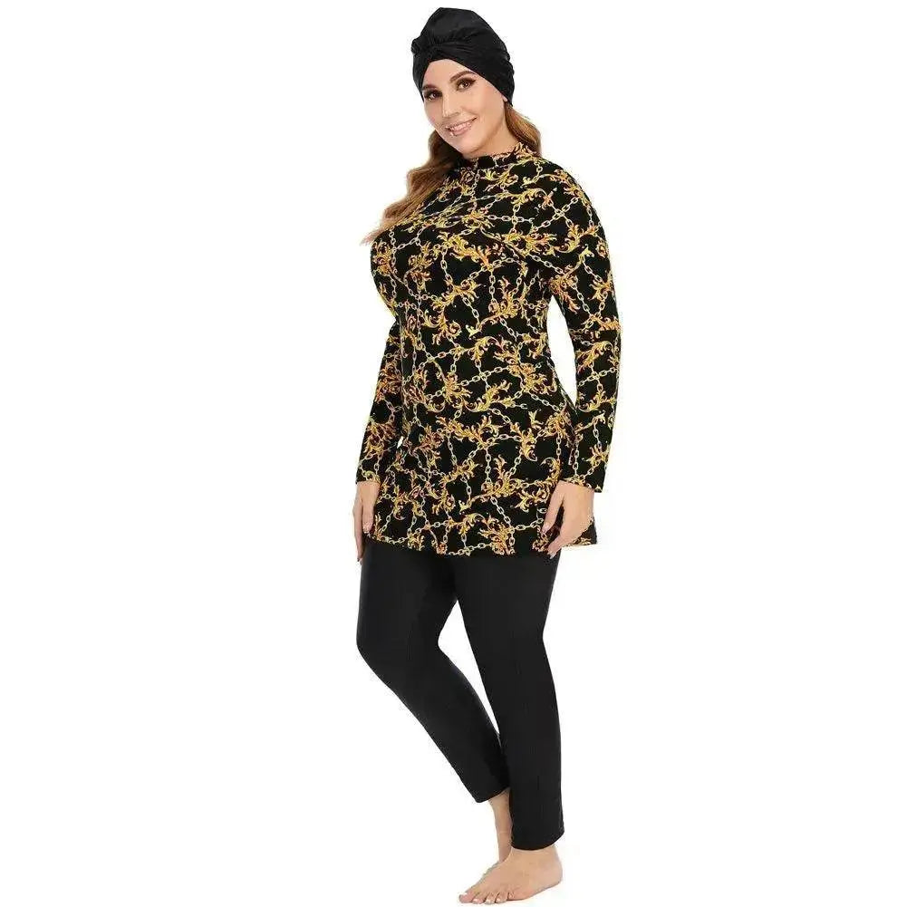 Women's Conservative Swimsuit, Floral Print, Women's Arab Swimsuit
