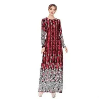 Women's Polka Dot Printed Arab Long Skirt