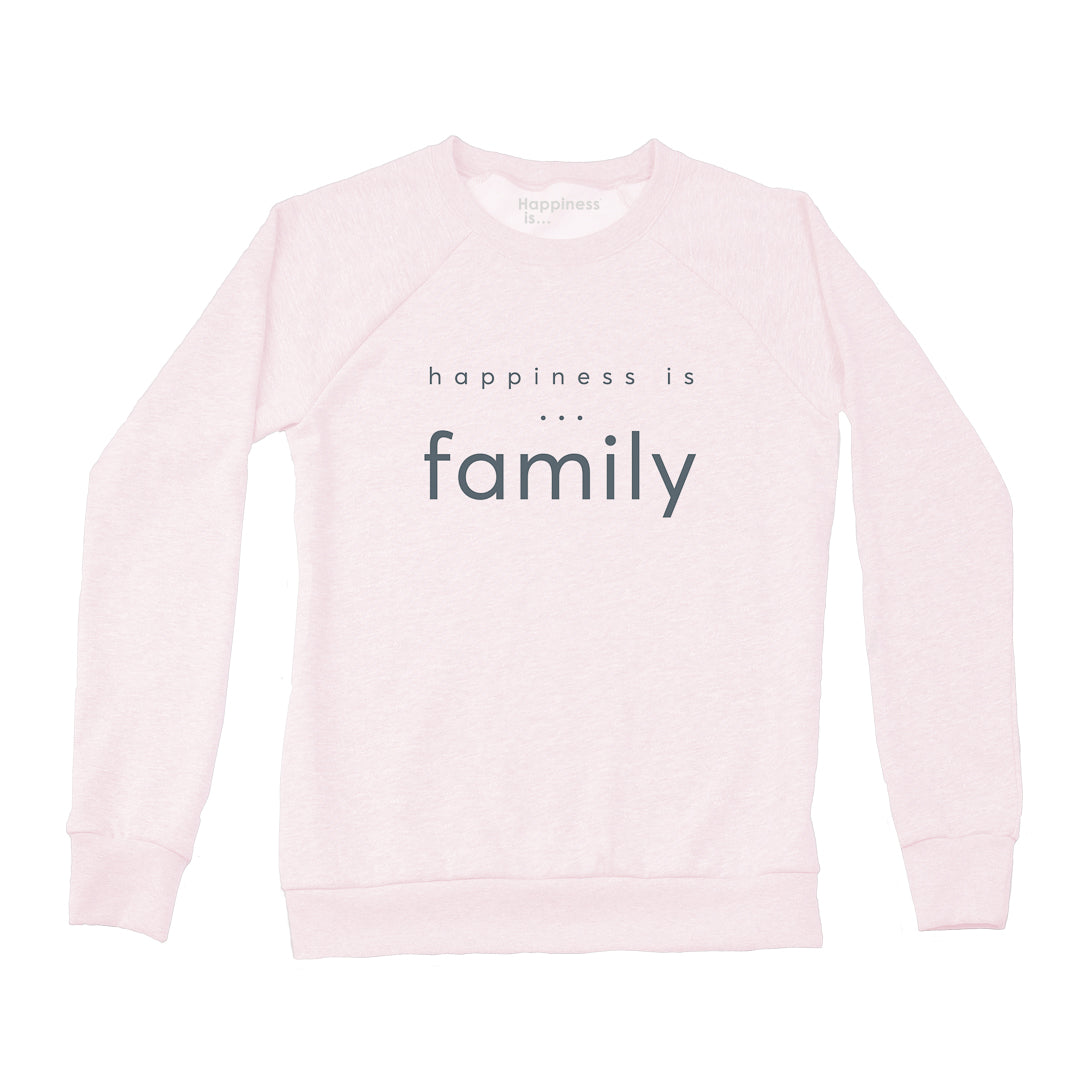 Sweat-shirt ras du cou familial pour femme, Rose ballerine
