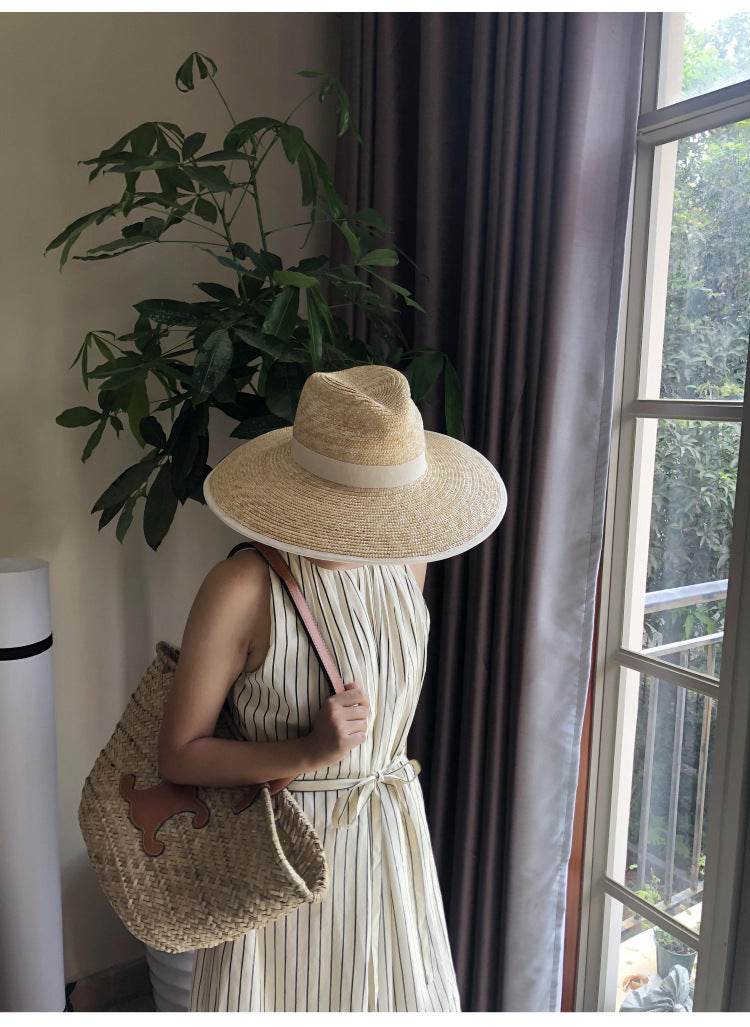 Summer Travel Leisure French Retro Hat Women's Top Wide Brim Straw Sun Hat for women