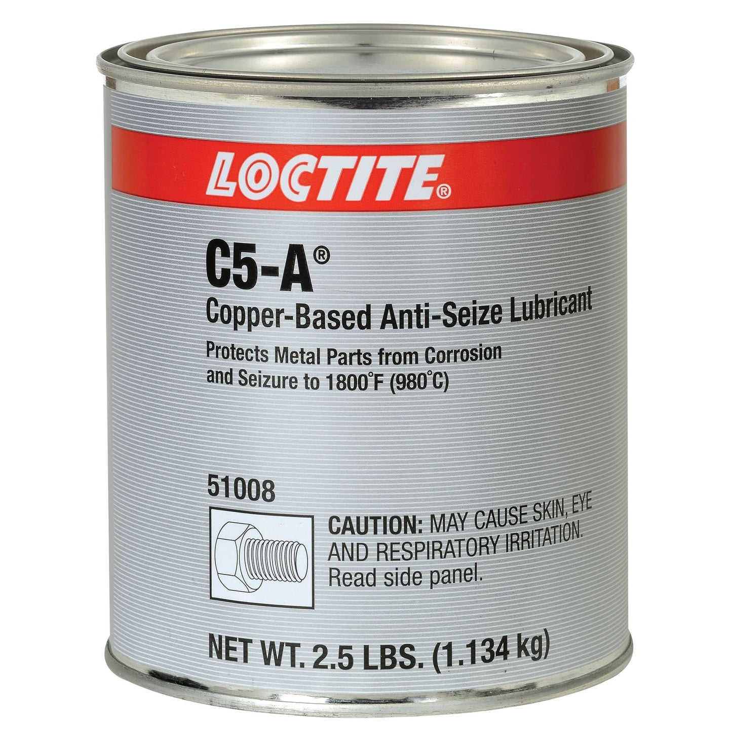 Loctite® 8008 C5-A Copper Anti-Seize Lubricant, 2.5 lbs., Can, 1800°F (982°C) Max Temp.