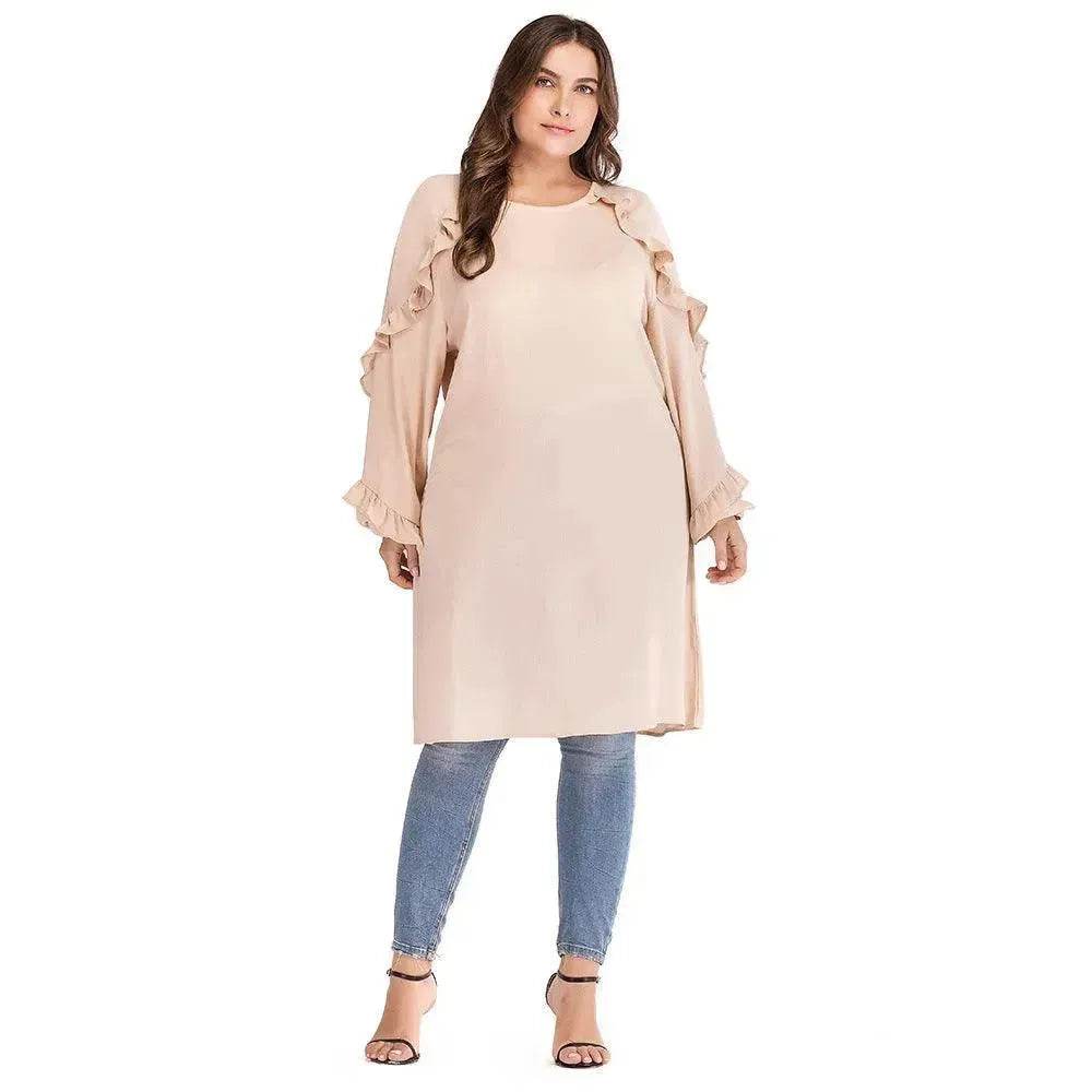 Arab long sleeve round neck dress