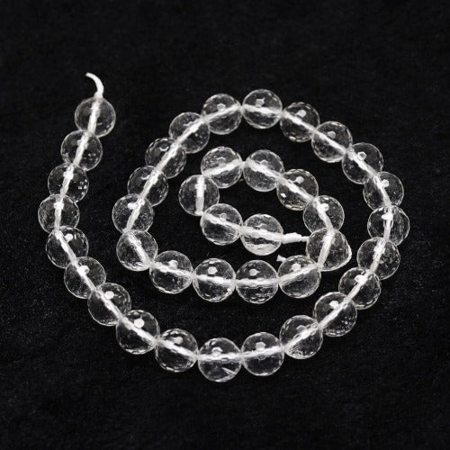 Clear Quartz Faceted Gemstone Bead - All Sizes