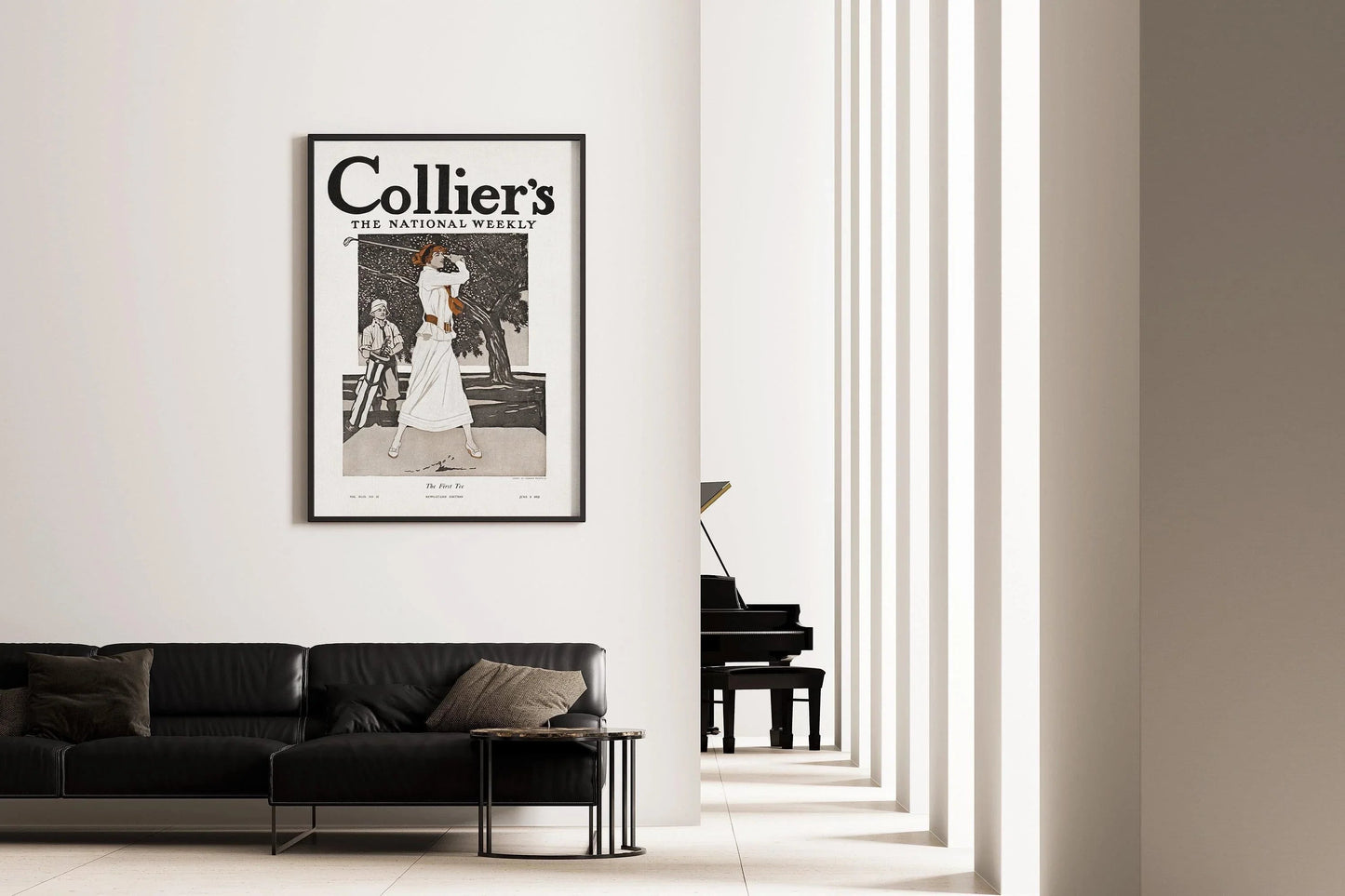 Edward Penfield: Tirage d'art vintage « Femme golfeuse badass » en couverture de magazine