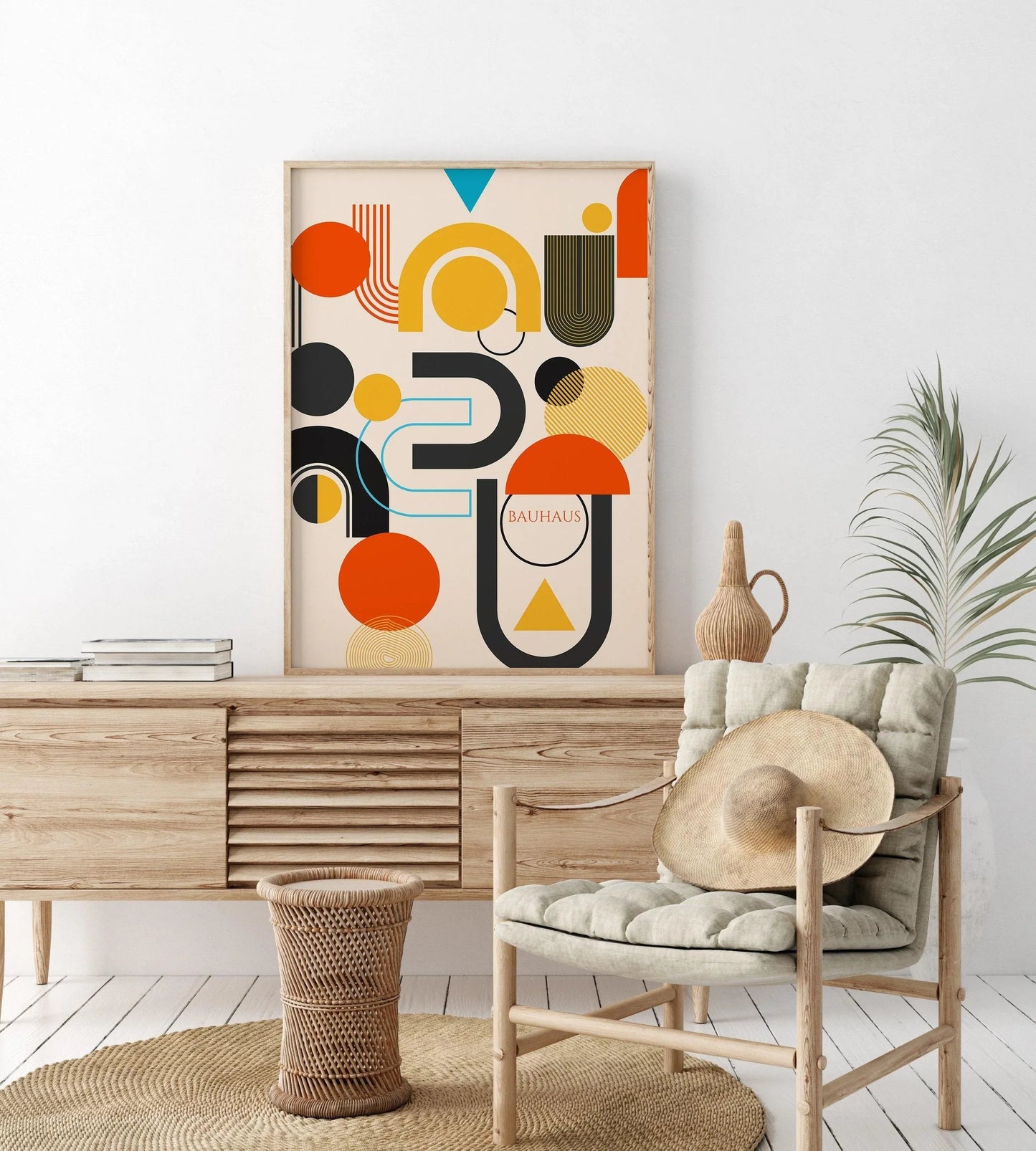 Bauhaus Art Print: Abstract Mid-Century Modern Giclee Print