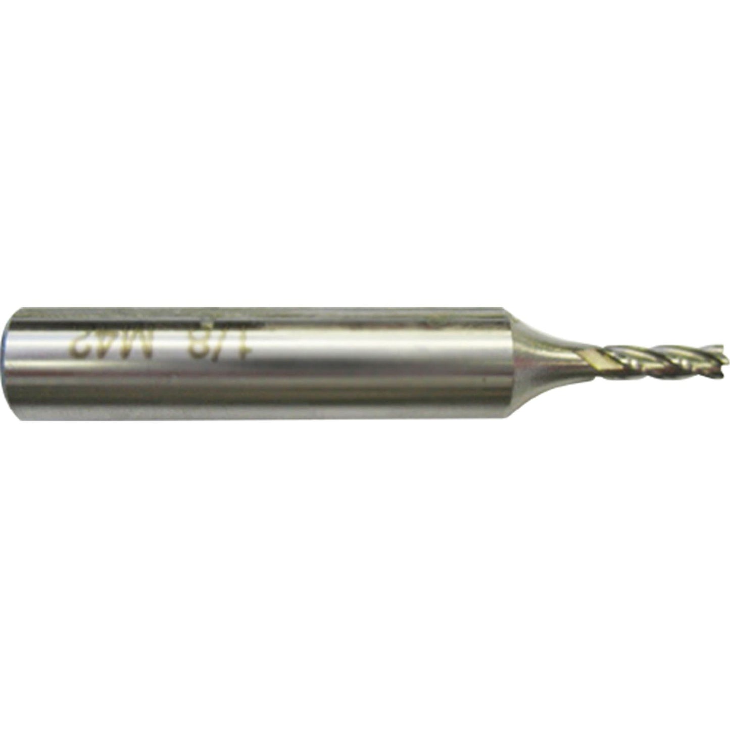 Weldon Shank End Mill, 1/8" Dia., 4 Flutes, Cobalt