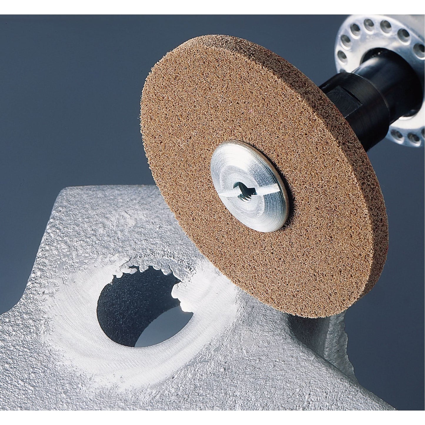 Scotch-Brite™ EXL Unitized Deburring Wheels, 3" x 1/4", 3/16" Arbor, 4A Grit